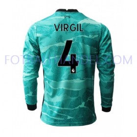 Herre Fotballdrakter Liverpool Virgil van Dijk 4 Borte 2020-21 Langermet